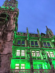 Münchner Rathaus wurde "grün" - 20. St. Patrick’s Day Munich  (©Foto. Martin Schmitz)